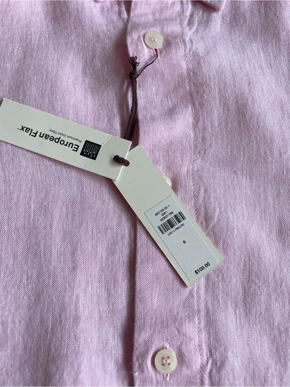 Banana Republic Men’s Pink Linen Button-Down Shirt / S
